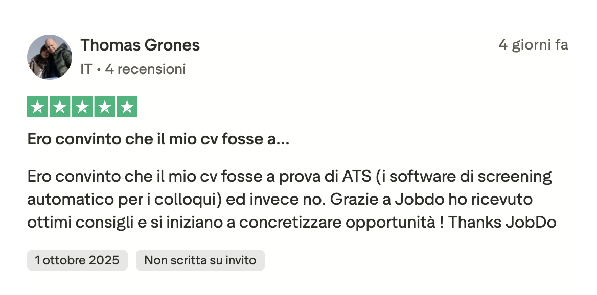 Recensione Trustpilot
